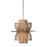 Obsidian Rattan Pendant Light