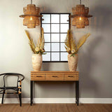 Obsidian Rattan Pendant Light