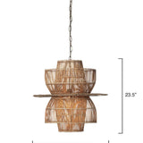 Obsidian Rattan Pendant Light