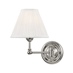 Emmett Single Wall Sconce in Polished Nickel