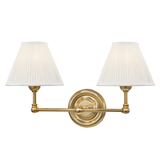 Emmett Double Wall Sconce in Aged Brass