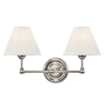 Emmett Double Wall Sconce in Polished Nickel