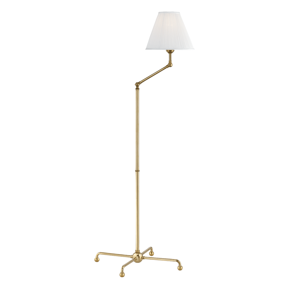 Emmett Floor Lamp in Aged Brass