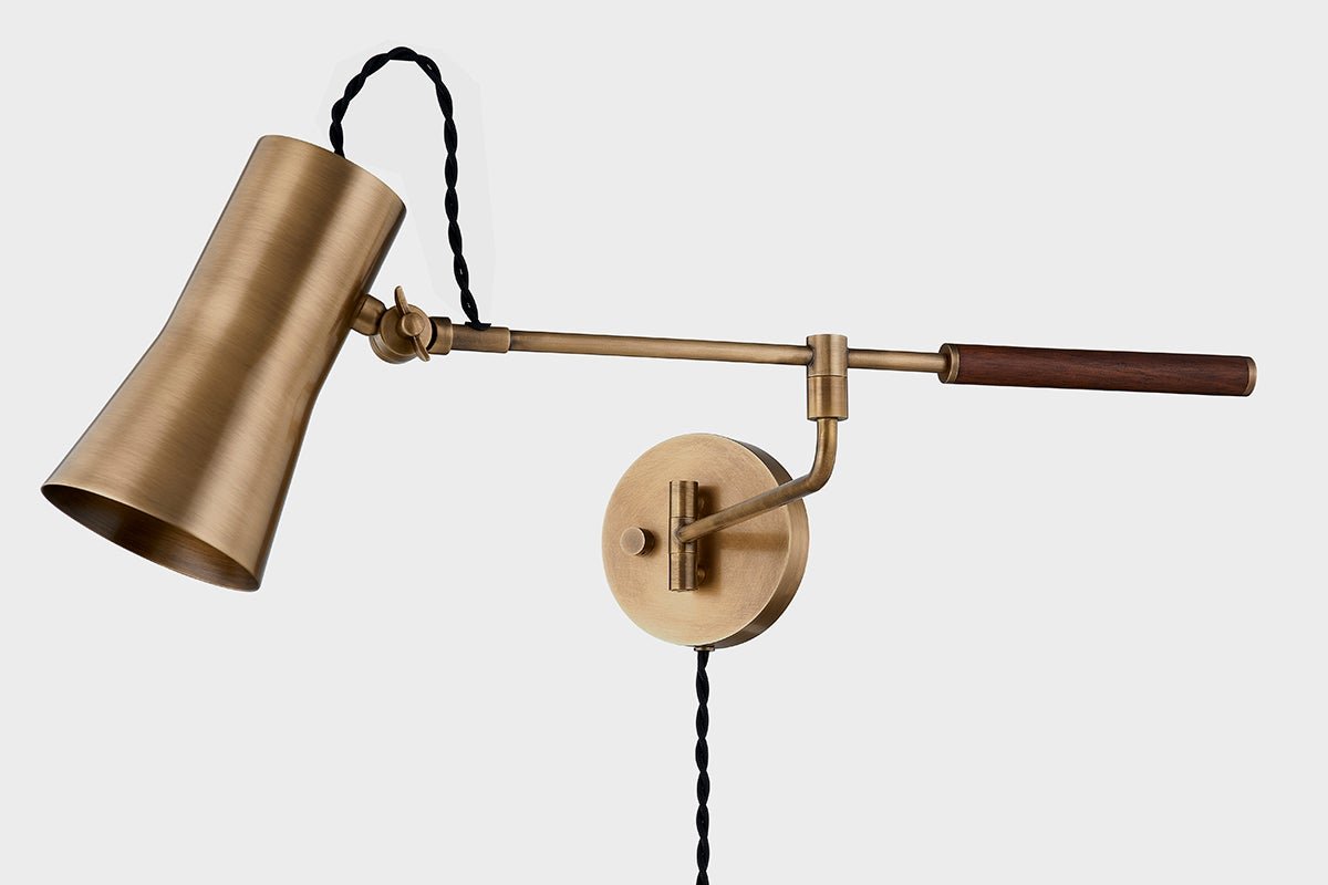 Novelle Plug - In Wall Light in Patina Brass