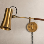 Novelle Plug - In Wall Light in Patina Brass