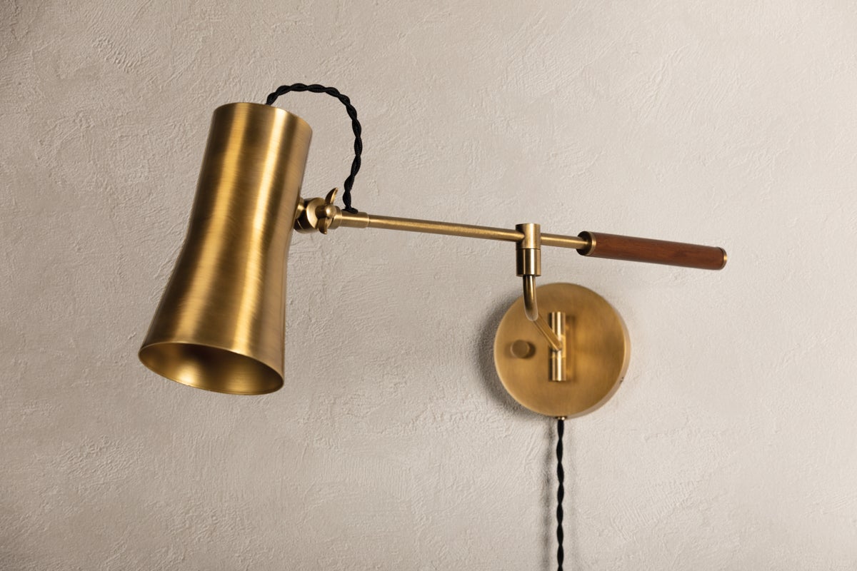 Novelle Plug - In Wall Light in Patina Brass