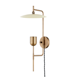Mantis Plug-In Wall Light in Patina Brass