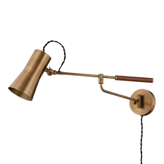 Novelle Plug - In Wall Light in Patina Brass