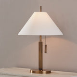 Stavra Table Lamp in Patina Brass