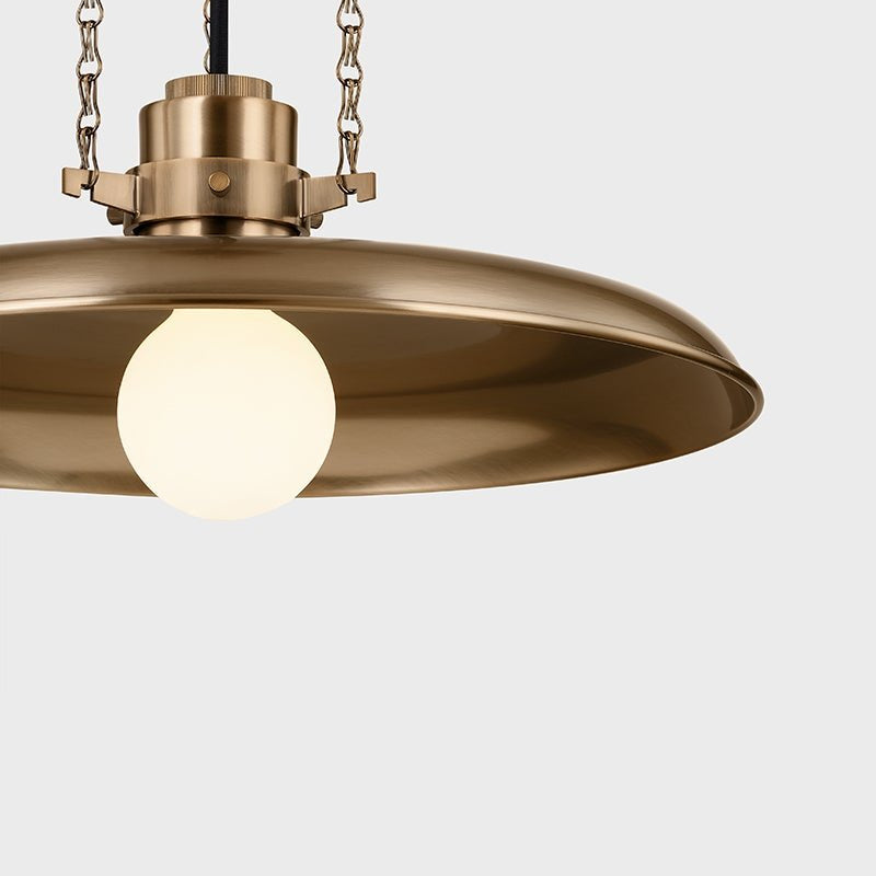 Louis Pendant Light in Patina Brass, Small