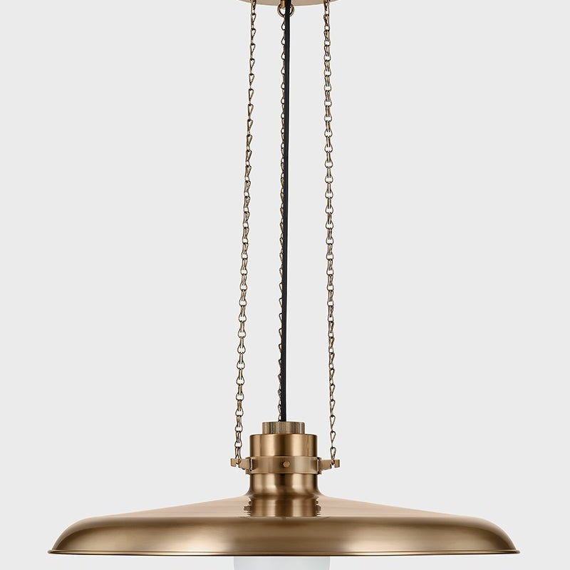 Louis Pendant Light in Patina Brass, Large