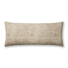 Amber Lewis x Loloi Celestia PAL0041 Natural / Wine 13'' x 35'' Cover Only Pillow