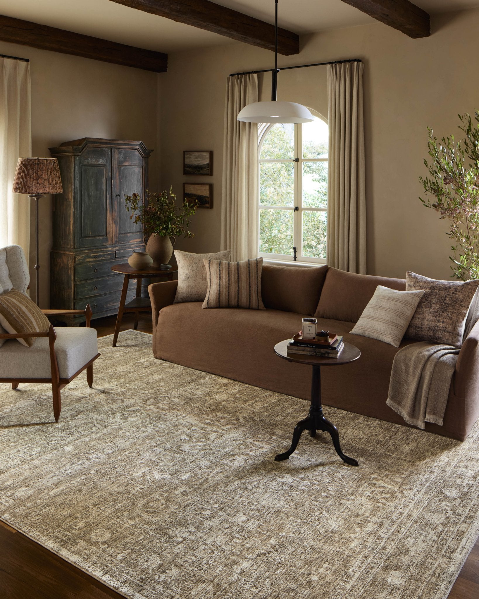 Amber Lewis x Loloi Honora Khaki / Beige Rug