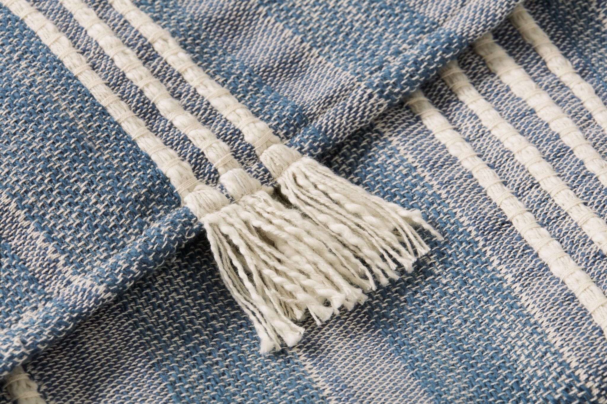 Amber Lewis x Loloi TAL0001 Blue Throw Blanket