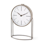 Aurora Gray Metal Modern Table Clock