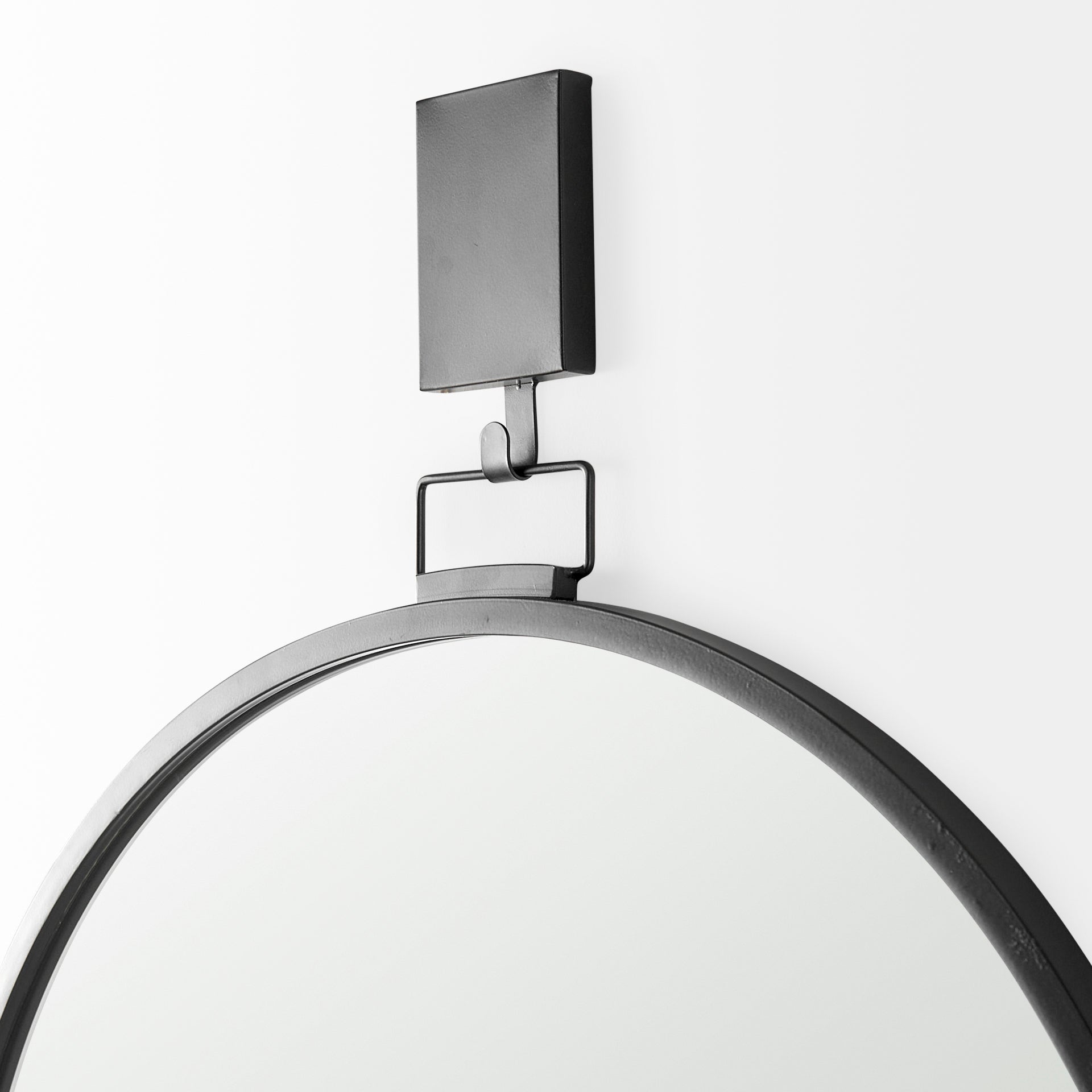 Black - Round Metal Wall mirror