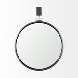 Black - Round Metal Wall mirror