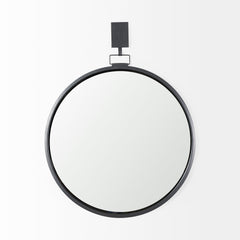 Black - Round Metal Wall mirror