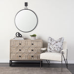 Black - Round Metal Wall mirror