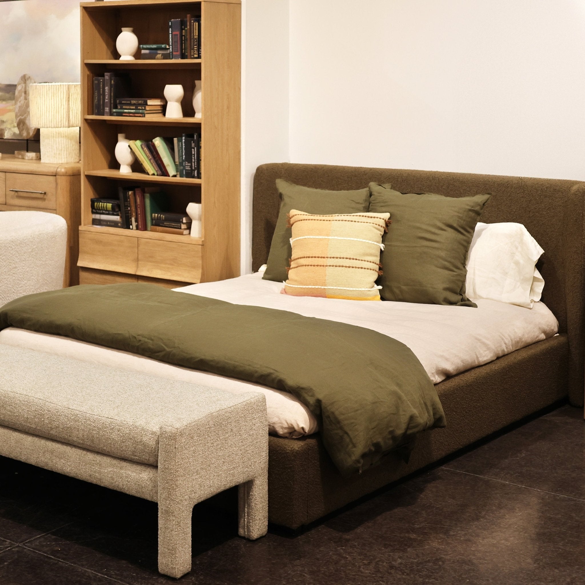 Brock Bed in Olive