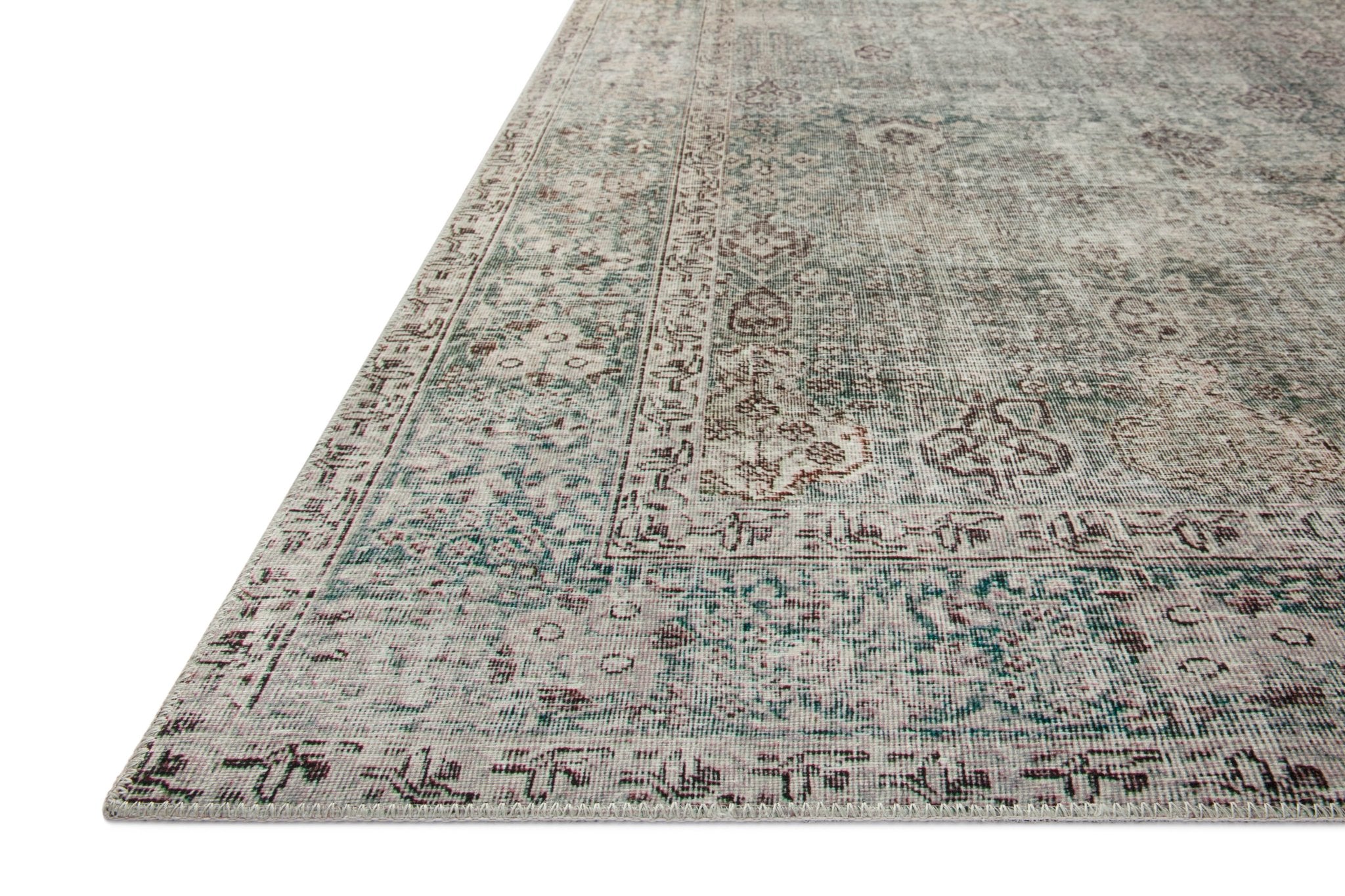 Chris Loves Julia x Loloi Jules Emerald / Antique Ivory Rug