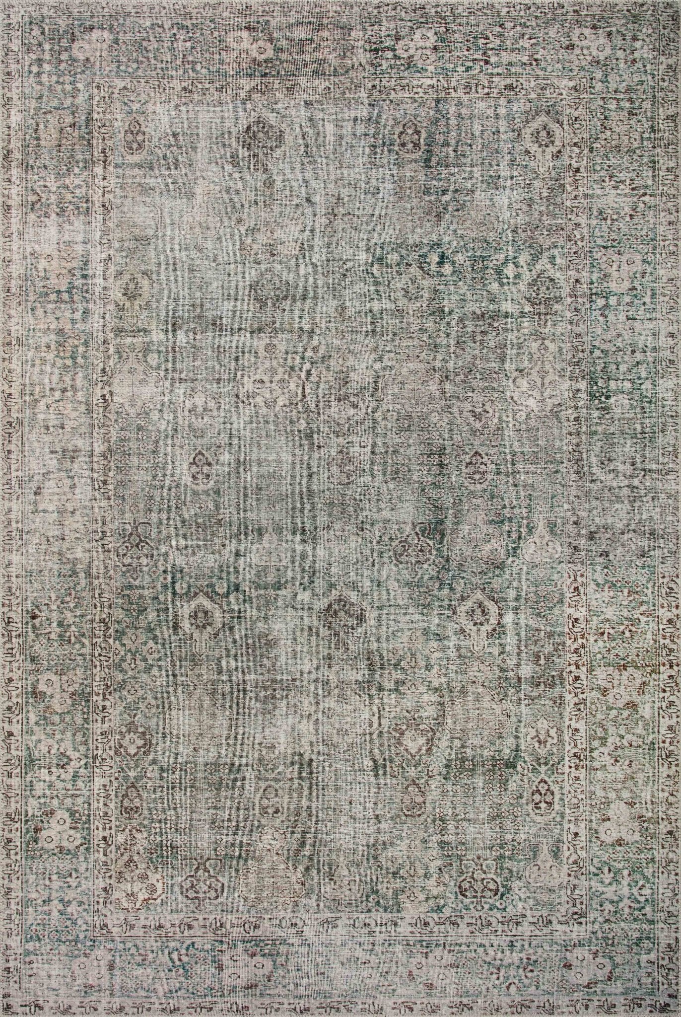 Chris Loves Julia x Loloi Jules Emerald / Antique Ivory Rug