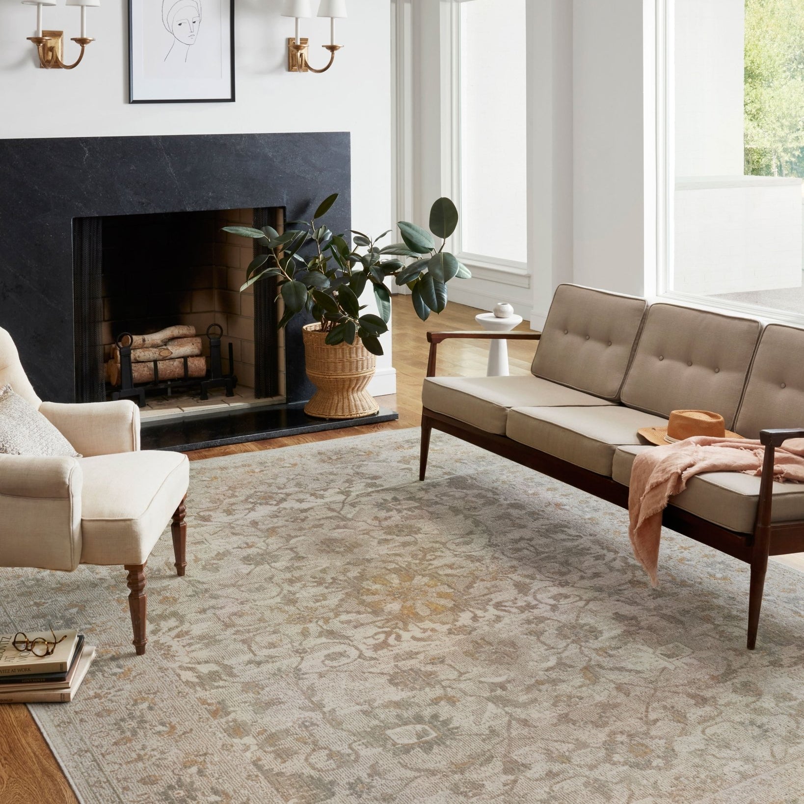 Chris Loves Julia x Loloi Rosemarie Ivory / Natural Rug