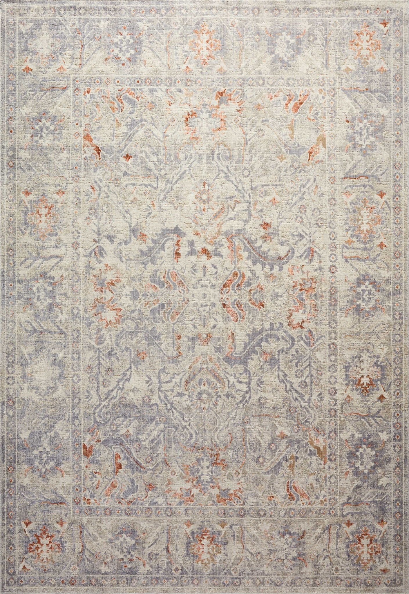 Chris Loves Julia x Loloi Rosemarie Oatmeal / Lavender Rug