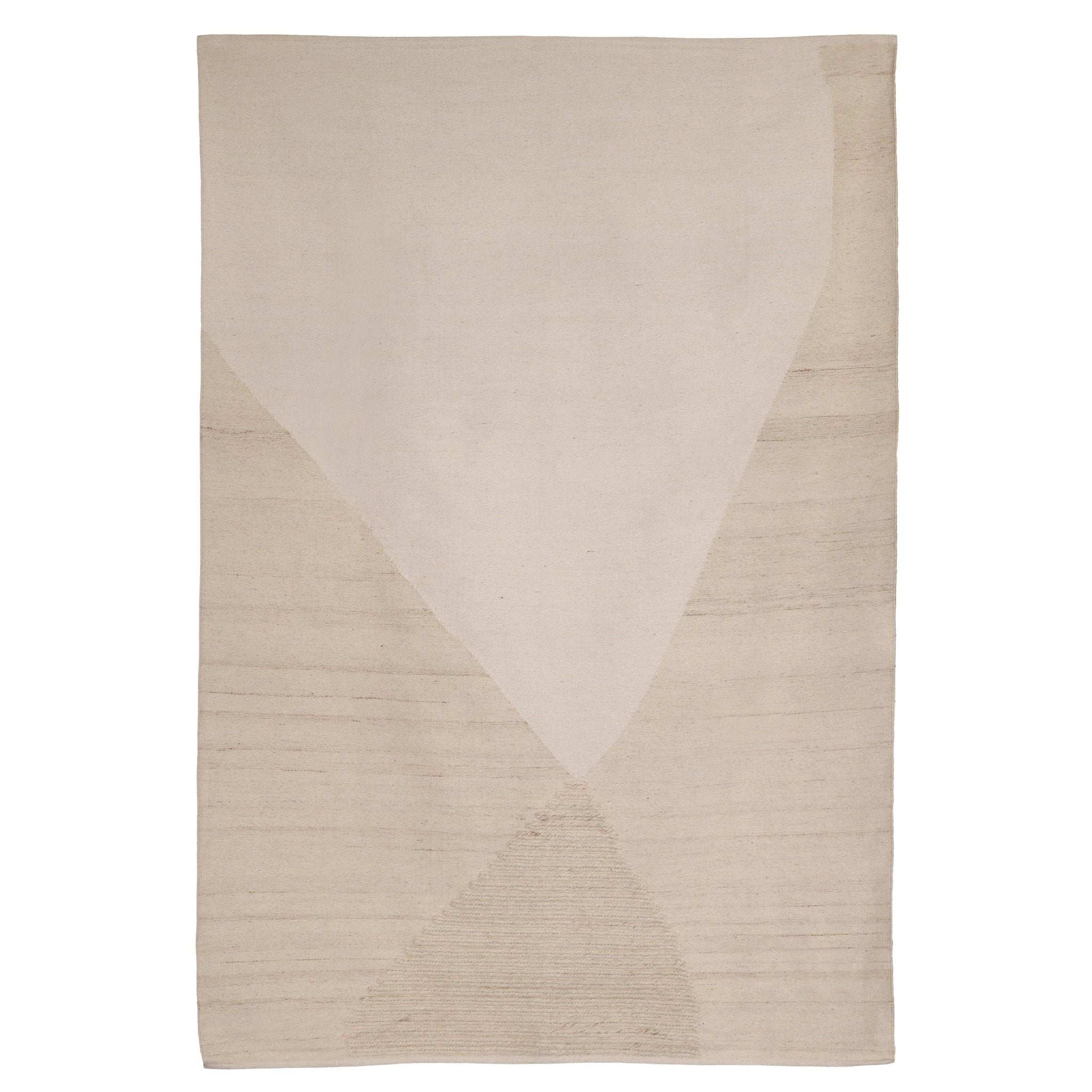 Cleo Handwoven Wool Blend Rug in Ivory