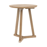 Tripod Small Round Side Table, Oak