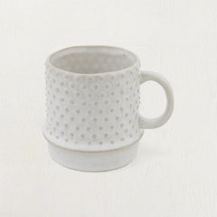 Stoneware Mug with Hobnail Pattern