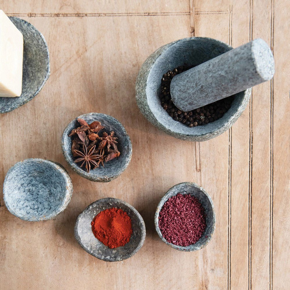 Natural Stone Mortar & Pestle Set