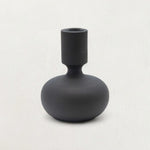 Mango Wood Taper Candle Holder, Black