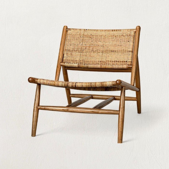 Braxton Teak & Rattan Lounge Chair