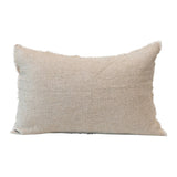 Linen Blend Lumbar Pillow w/ Frayed Edges