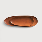 Thin Mahogany Wood Oval Boards Set