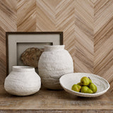 Ceramic Woven Basket-Look Vase, Small