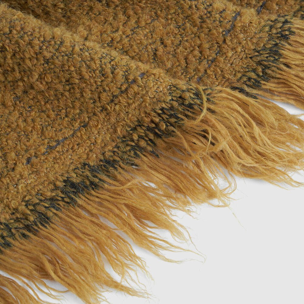 Alpone Fringed Throw Blanket, Camel