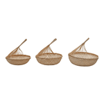 Hand - Woven Seagrass Storage Baskets, Set of 3