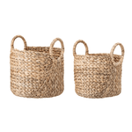 Seagrass Storage Baskets with Handles, Set of 2