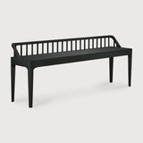 Spindle Black Oak Wood Dining / Entryway Bench