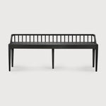 Spindle Black Oak Wood Dining / Entryway Bench