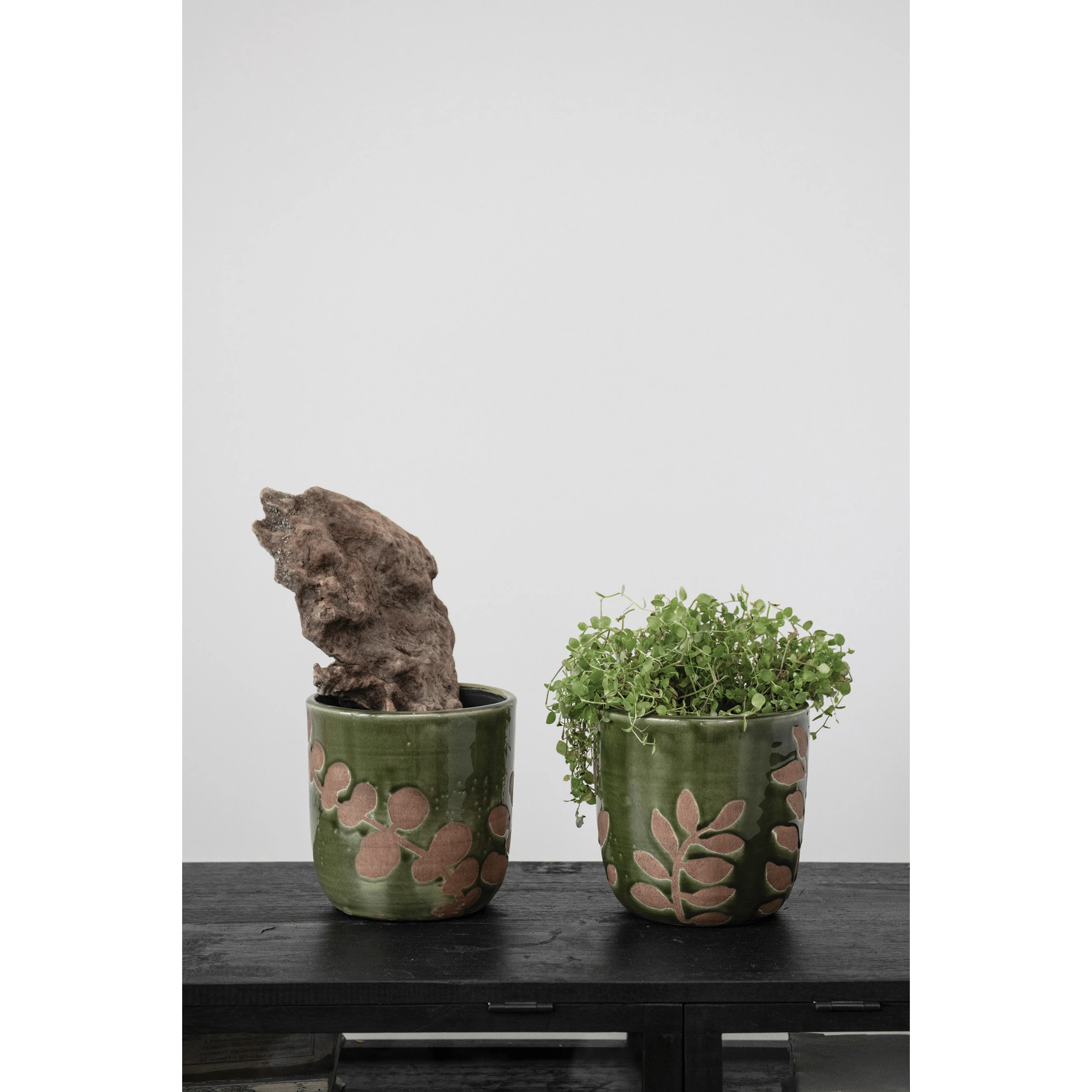 Terracotta Planter in Foliage Print, 2 Styles