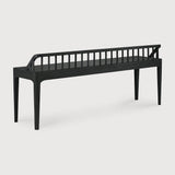 Spindle Black Oak Wood Dining / Entryway Bench