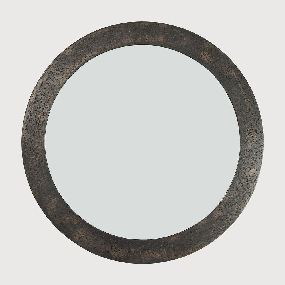 Sphere Umber Round Wall Mirror