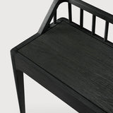 Spindle Black Oak Wood Dining / Entryway Bench