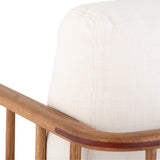 Fumed Oak Lounge Chair in White