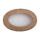 Handmade Terracotta Planter with Hand - Woven Rattan Stitching