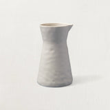 Rugueux Stoneware Carafe Pitcher in Pearl