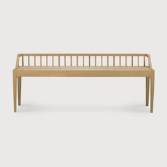 Spindle Oak Wood Dining / Entryway Bench